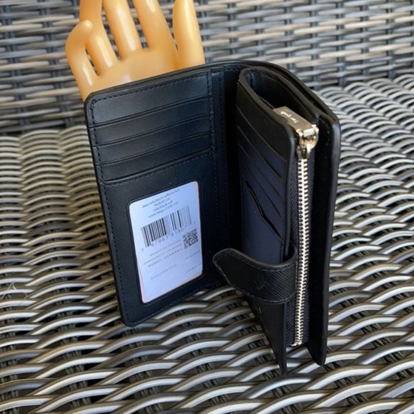 Kate Spade Staci Colorblock Medium Compact Bifold Wallet Warm Beige Multi - Picture 10 of 16